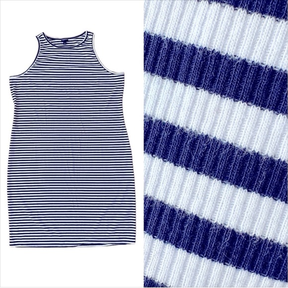 torrid Dresses & Skirts - Torrid Dress Sexy, Thick Ribbed Body Con dress White & Navy 3X